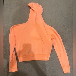 SKIMS Neon Coral Cropped Hoodie